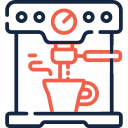 Small espresso machine icon.