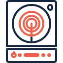 Small individual cooktop icon.