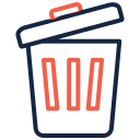 Small trash can icon.