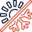 Small half sun/half ice icon.