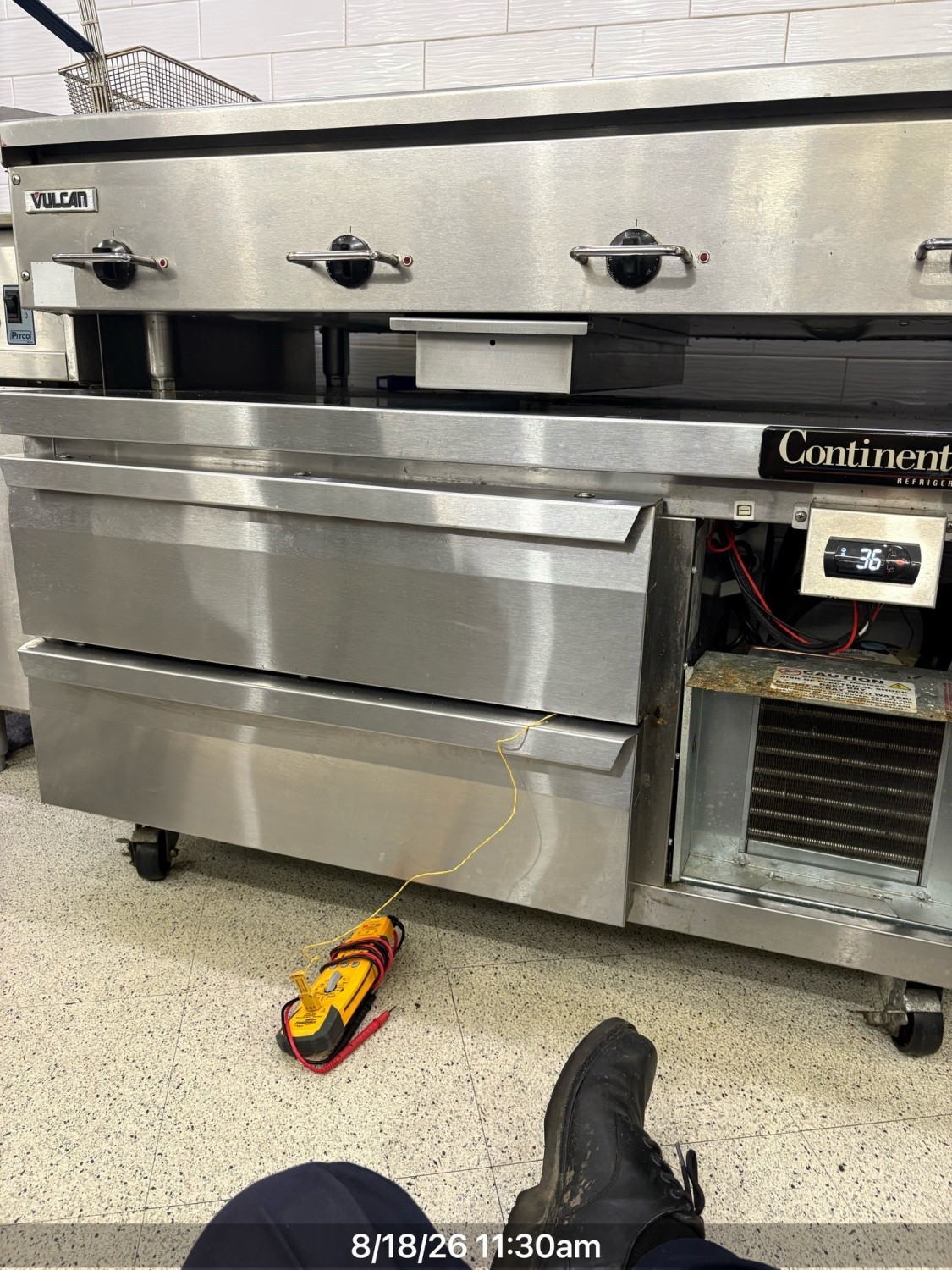 Continental commercial refrigerator temperature controller during cooling problem diagnosis in Itasca, IL