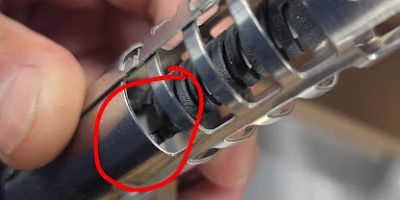 A chipped section of the new bake igniter was found during inspection before installation.